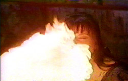 Xena spitting fire